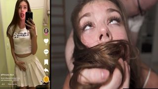 Tiktok Orospuları – College Cutie İki Büyük Penis Tarafından Yıkıldı – Princess Alice